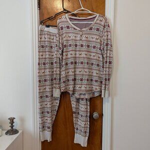 P.J. Salvage Winter Holiday Fair Isle Pajamas (XL)